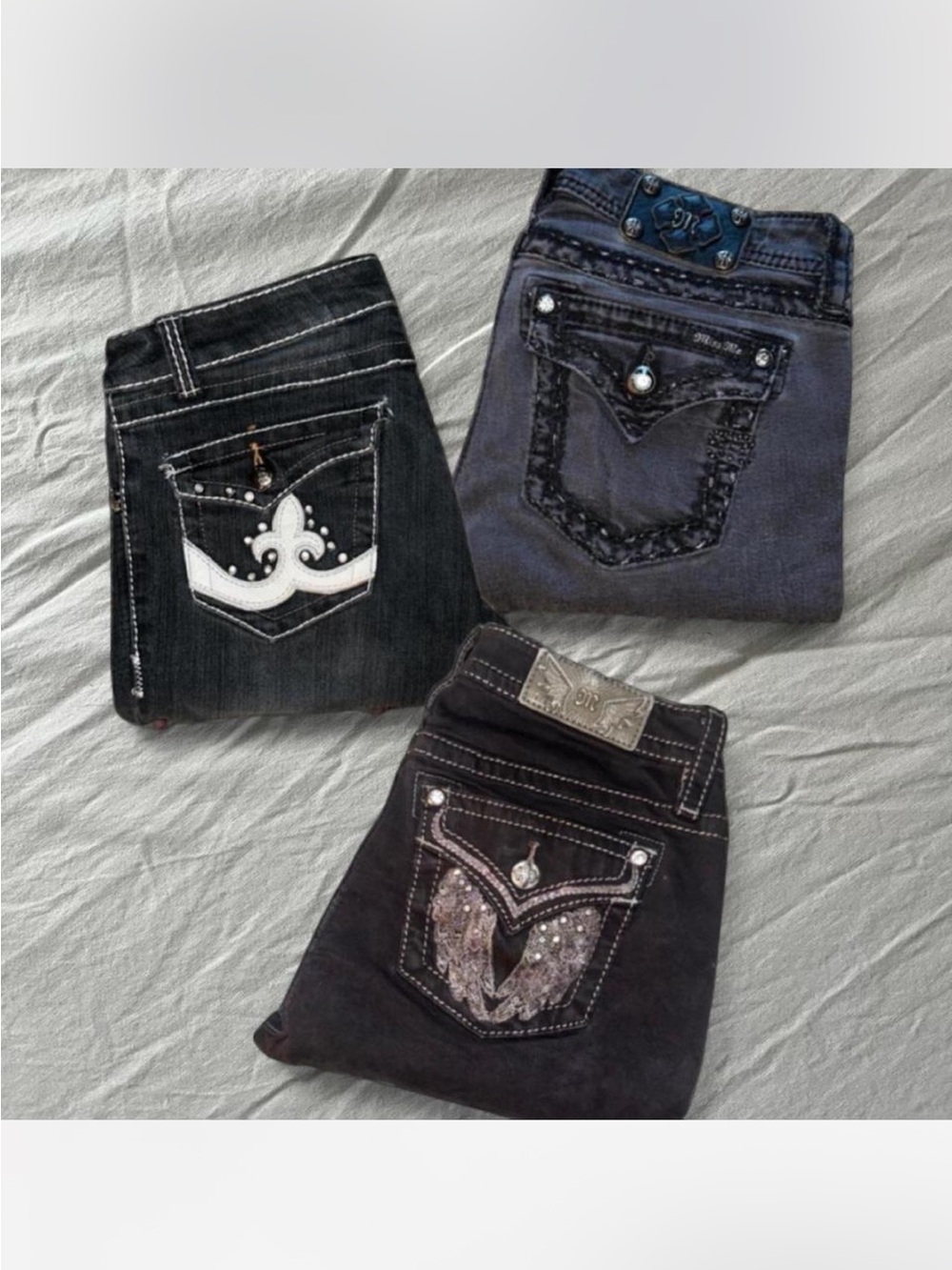 bundle of y2k jeans size 28/29🪦🖤